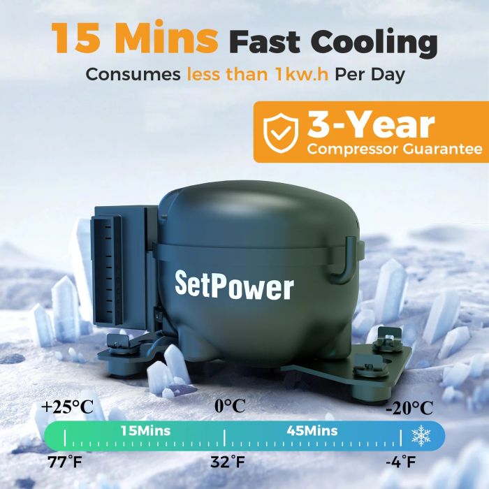 Компрессорный автохолодильник SetPower FC15 (12/24В) 15 литров фреоновый