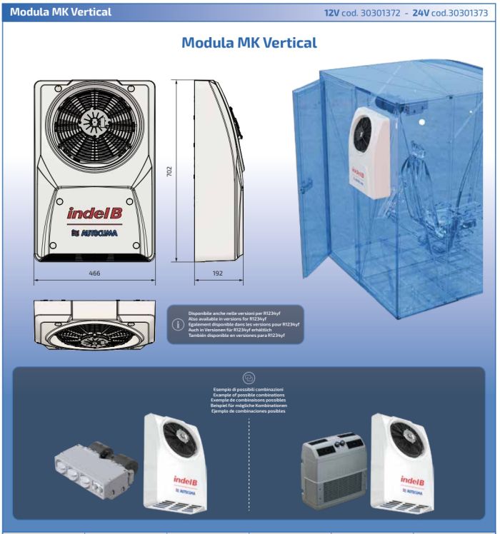 Modula MK Vertical 24В (мотоконденсор) Вертикальный внешний блок автокондиционера Autoclima Артикул / SKU: 30301373