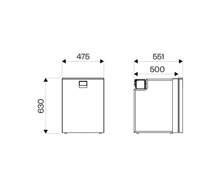 Indel B DRawer 85 (12/24V, 85 литров) Выдвижной компрессорный холодильник Drawer 85 CRC085N1S18E0NNO00
